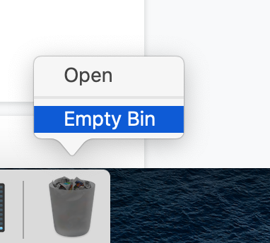 empty bin